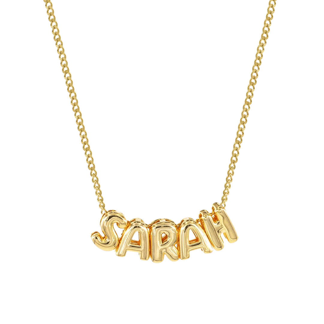 Collar con nombre burbuja