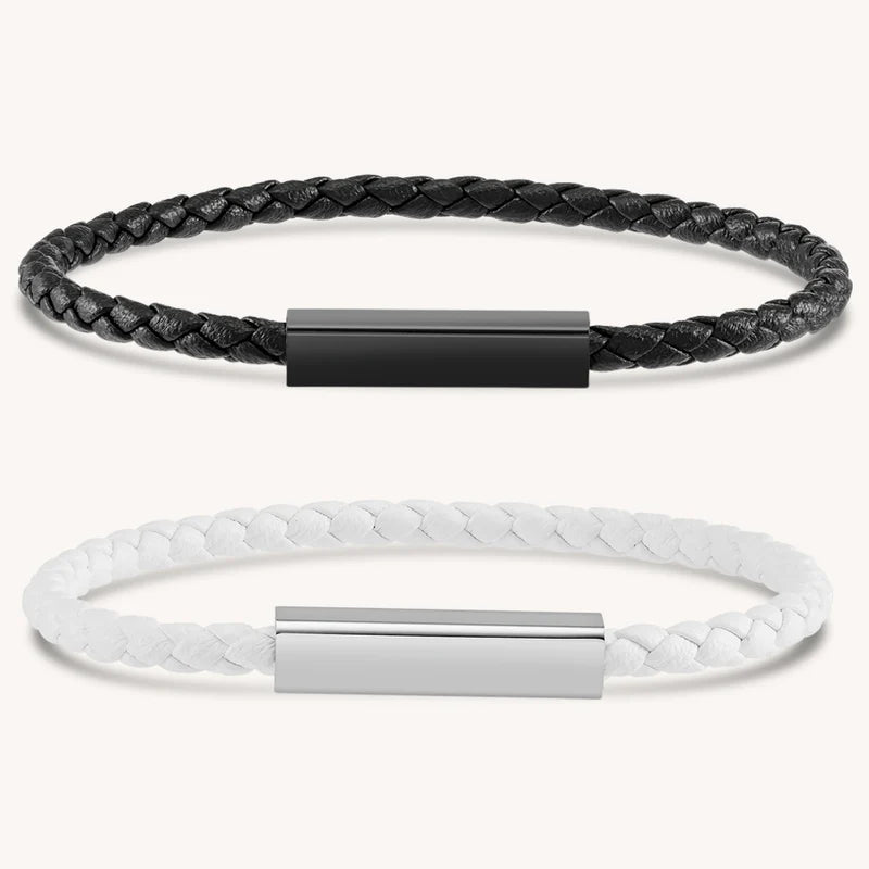 Pulseras Magnéticas de Cuero para Parejas
