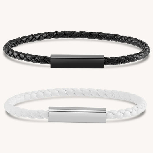 Pulseras Magnéticas de Cuero para Parejas