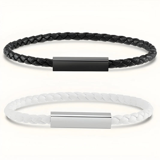 Pulseras Magnéticas de Cuero para Parejas
