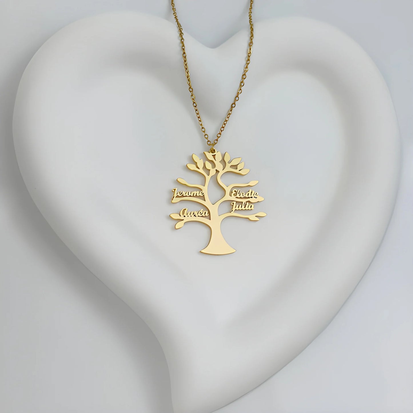 Collar Personalizado Árbol de la Vida con Nombres – Collar Familiar Grabado