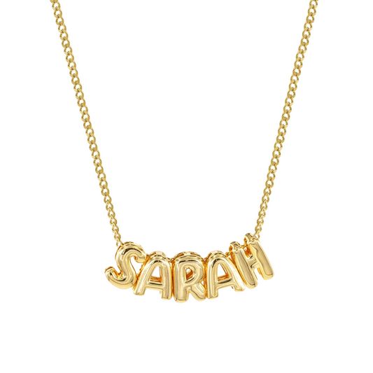 Collar con nombre burbuja
