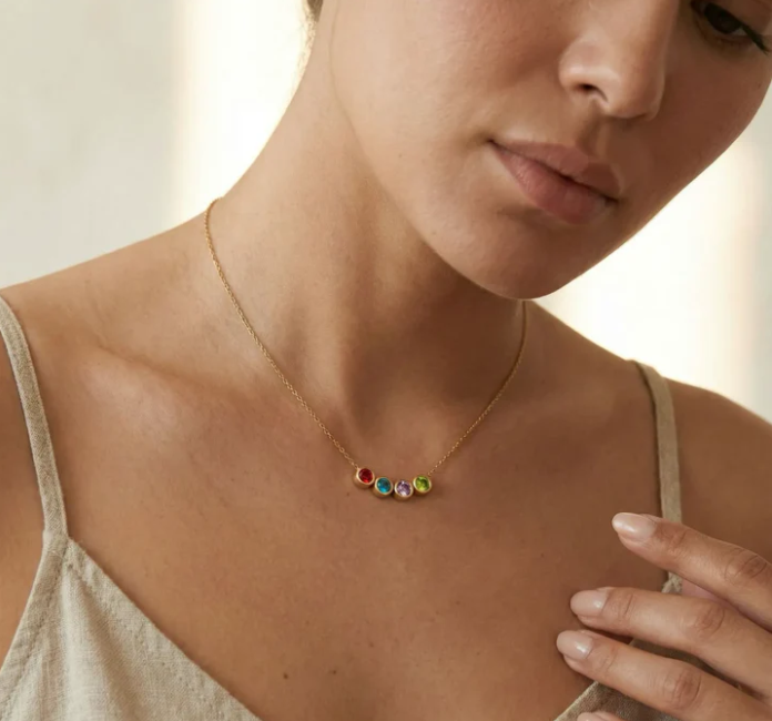 Collar Personalizado con Piedra de Nacimiento